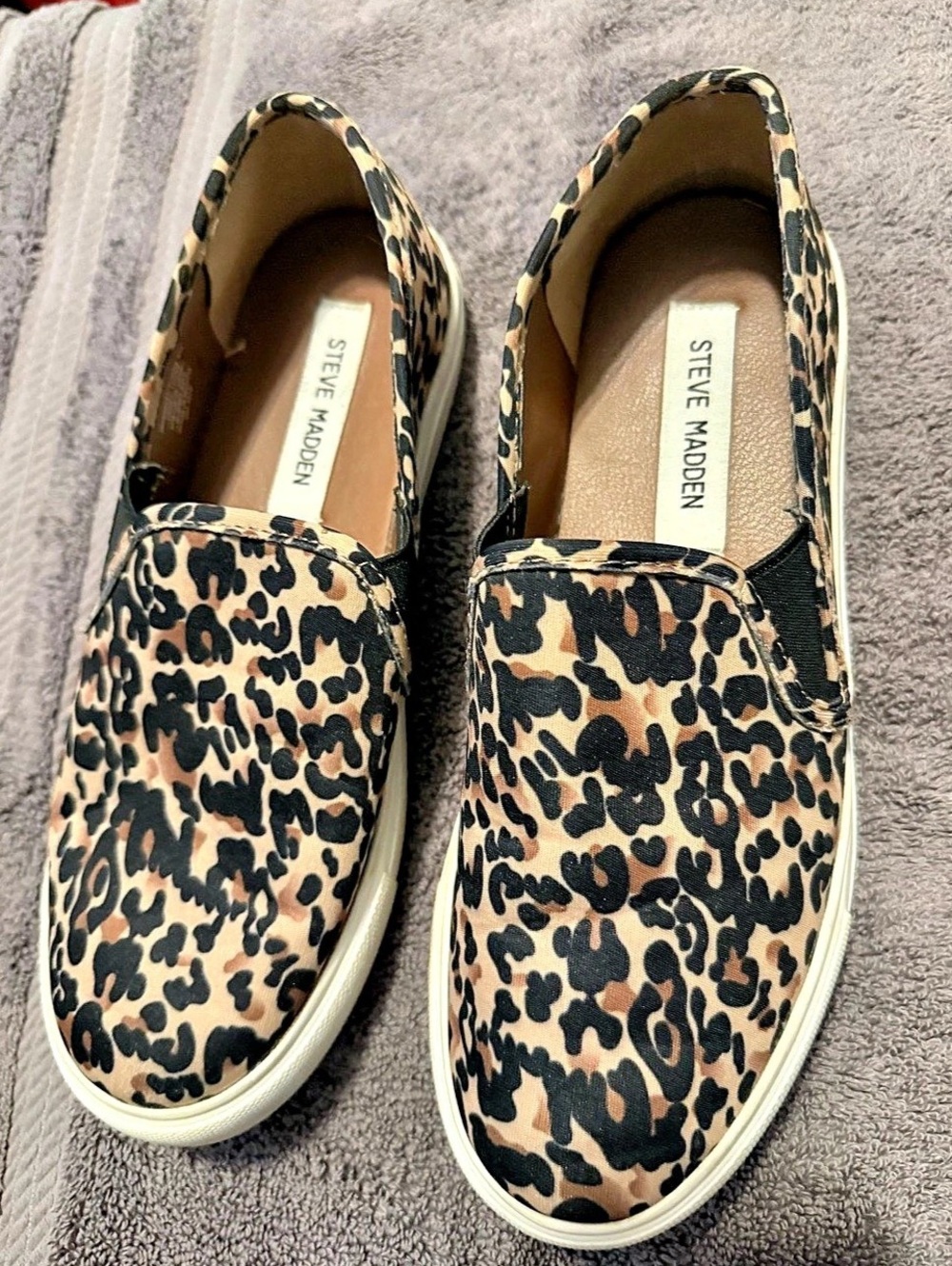 Steve Madden SYMBA Leopard Slip-On Sneakers US 8